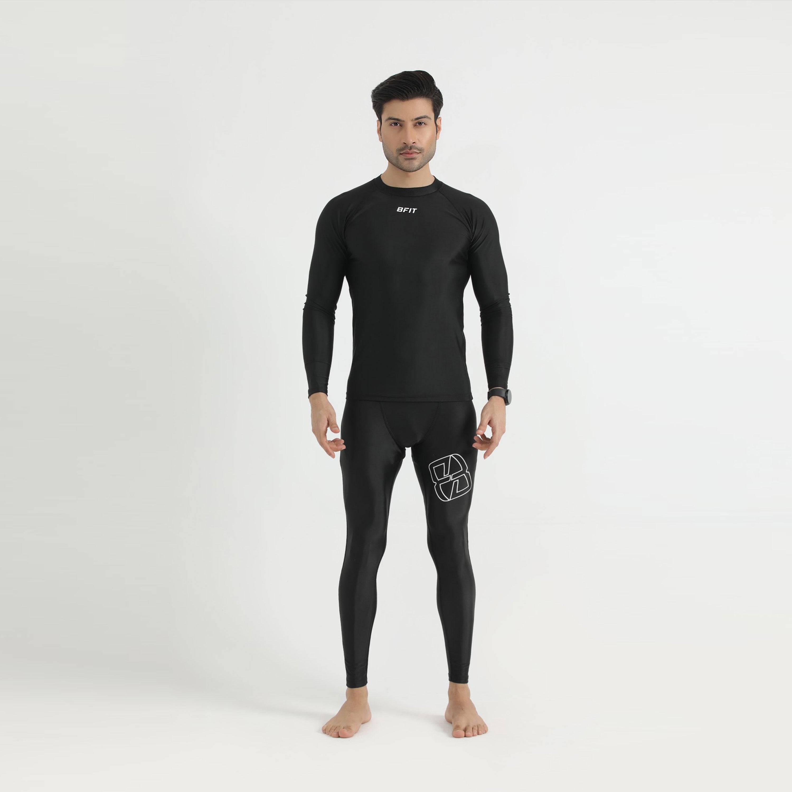 Men's Athletic Base Layer Compression Set - Black