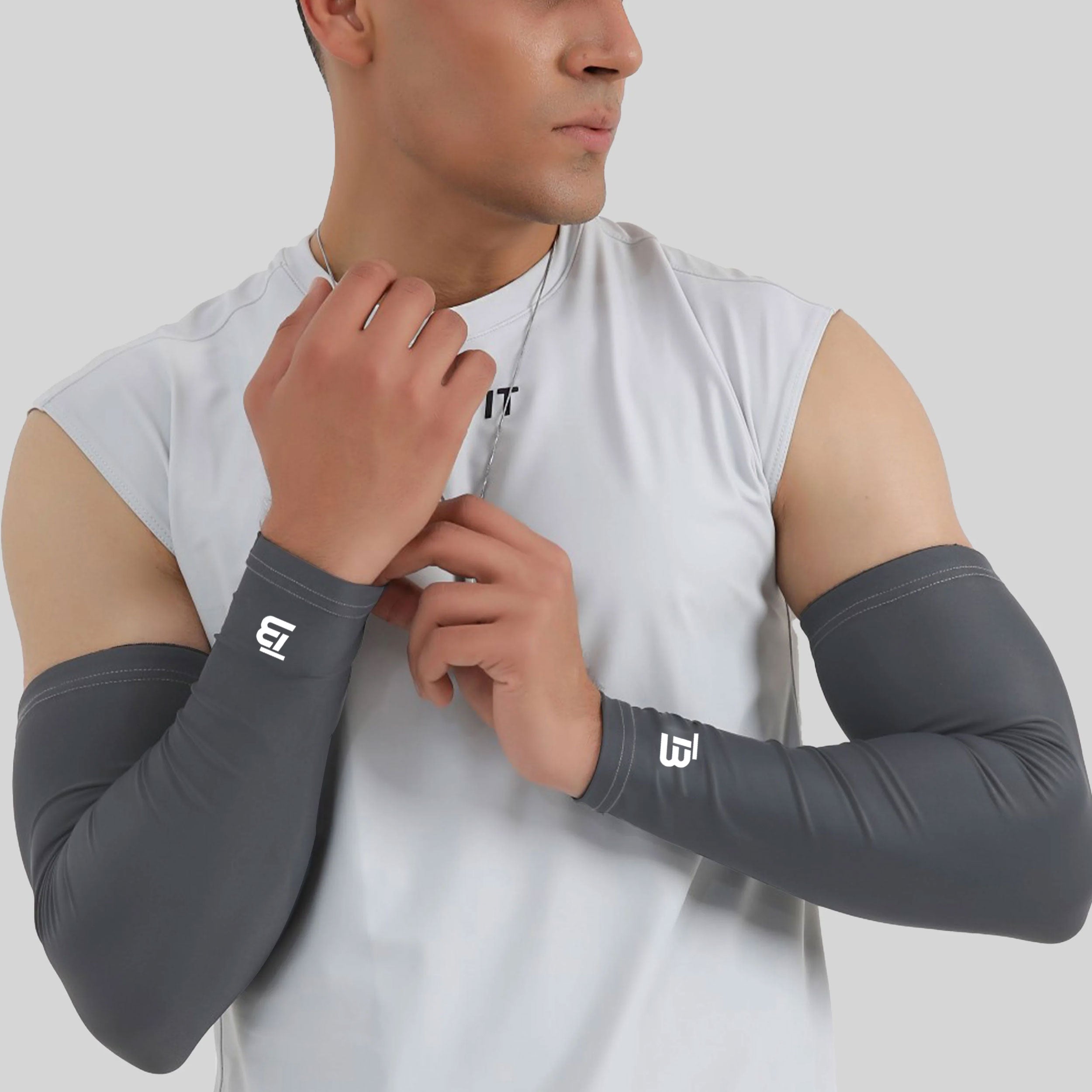 Muscular Compression Arm Sleeve - Grey