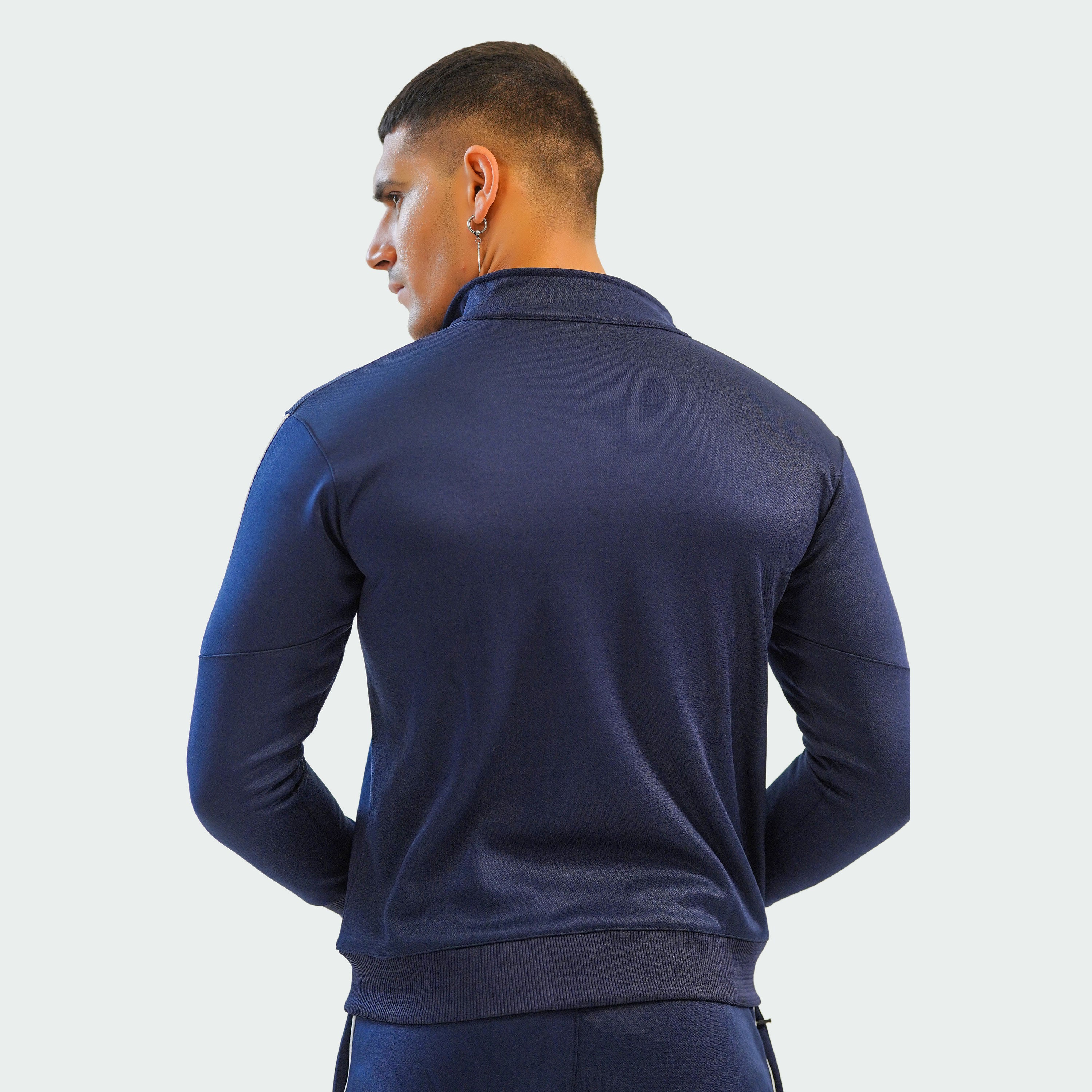Zipper Activewear Top - Navy